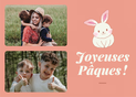 Joyeuses Pâques lapin mignon (personnalisation 3)